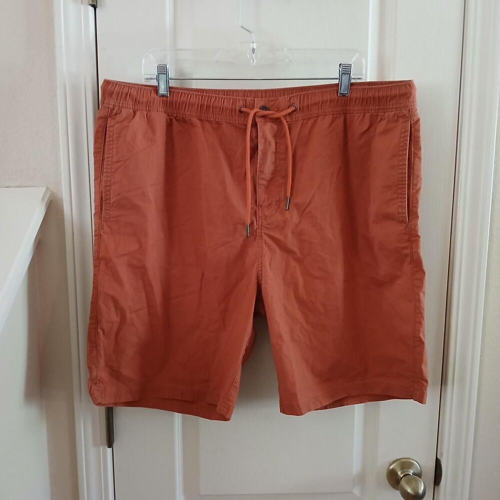 PrAna Rust Organic Cotton Stretch Pull On Hiking Shorts XXL Gorpcore Utility